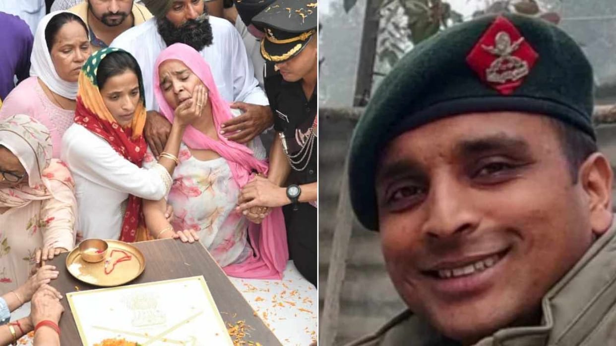Sister tied Rakhi to Colonel Manpreet Singh during last rites