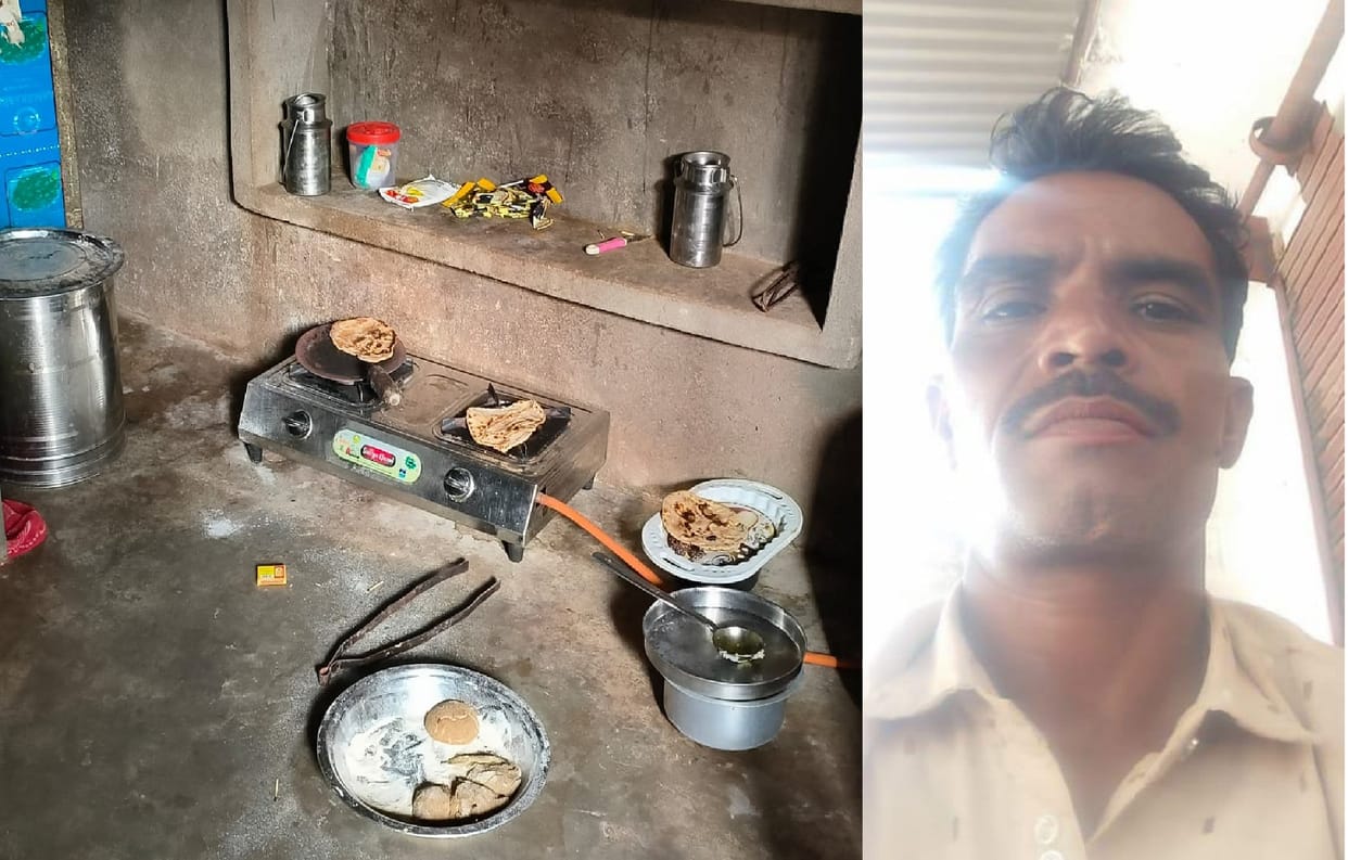 Dead body of a young man found hanging, he lived alone in the house, there were rotis on the stove