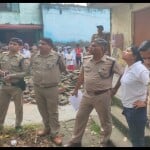 युवक की हत्या के बाद मौके पर पुलिस