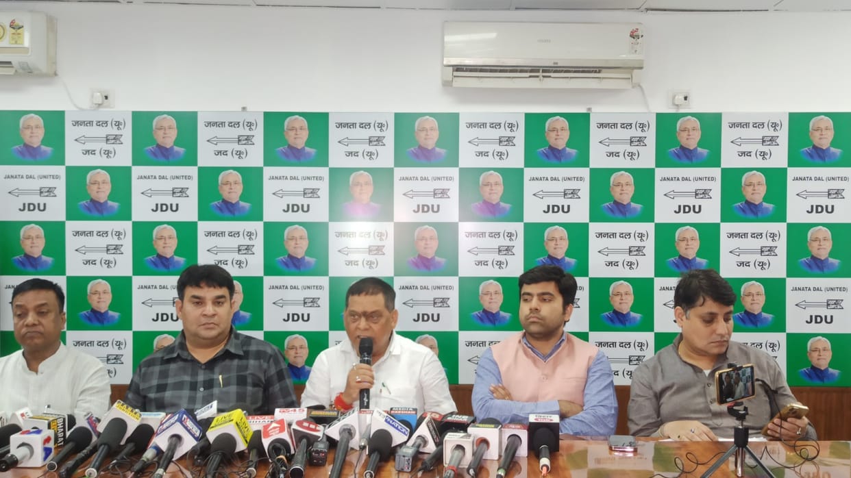 Bihar News : JDU taunts Home Minister Amit Shah's speech, lashes out at AIIMS, flood and Sanatan.pm modi