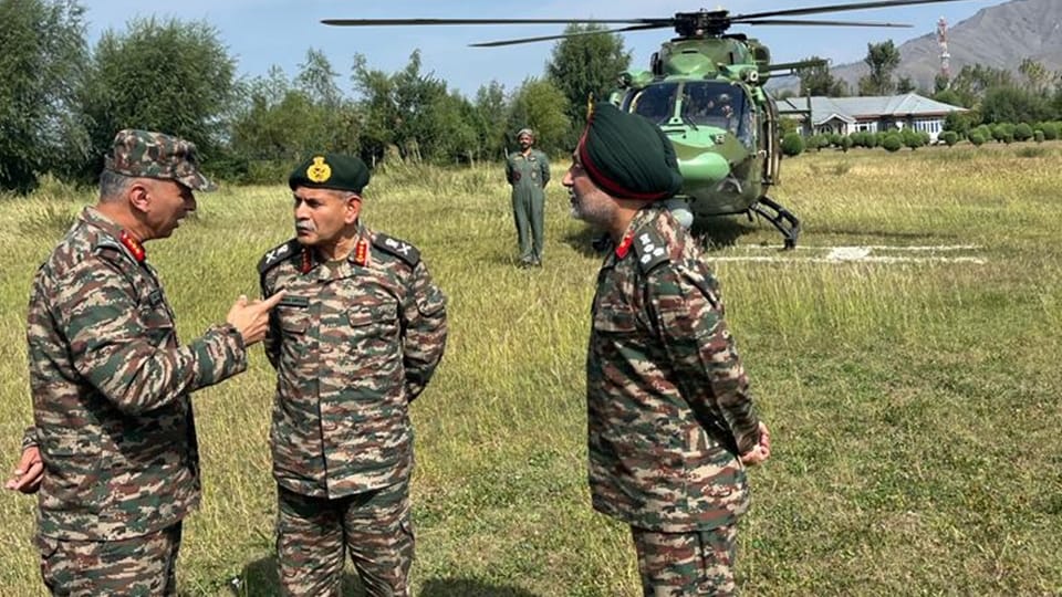anantnag encounter: Northern Army commander Upendra Dwivedi reviews operational situation at Anantnag kashmir