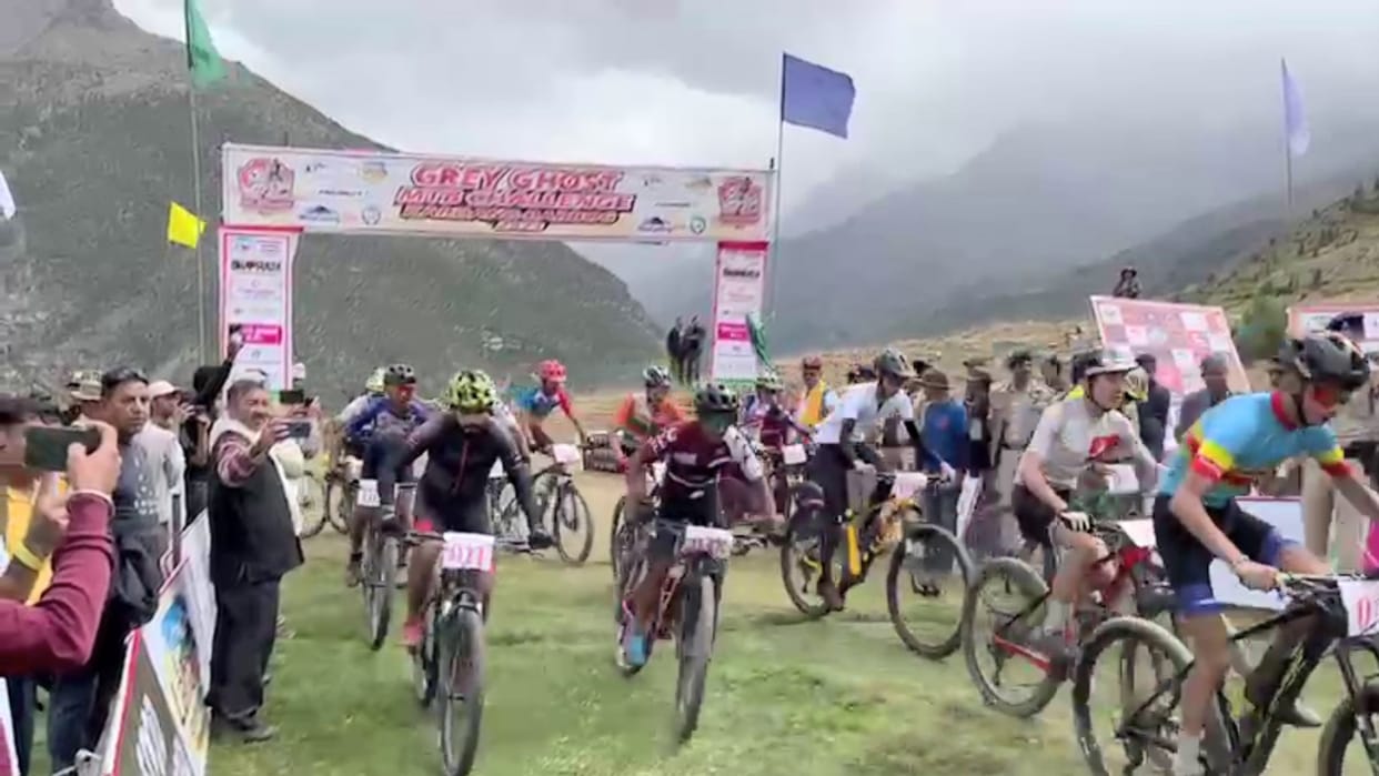 cycling cross country marathon in Lahaul Spiti Himachal Pradesh