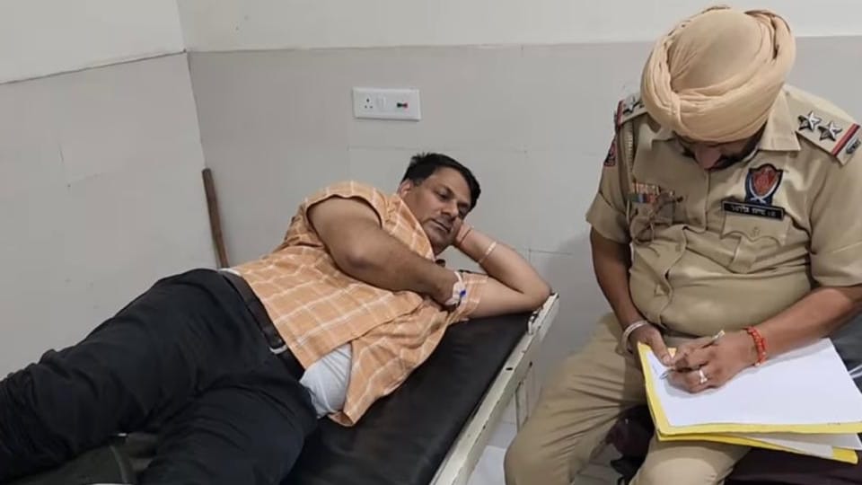 Businessman shot fired from his pistol in Jagraon