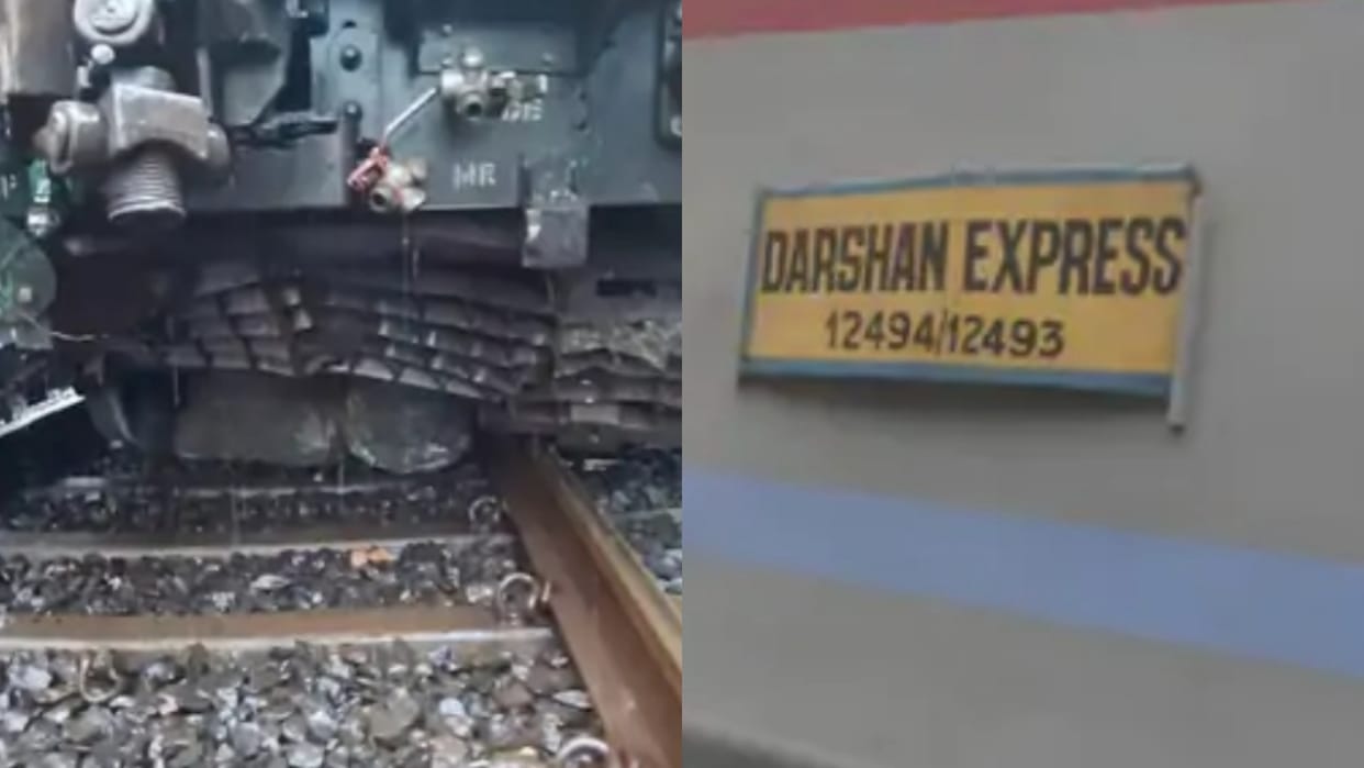 Ratlam Train engine derailed due to stones falling on tracks due to rain many trains affected