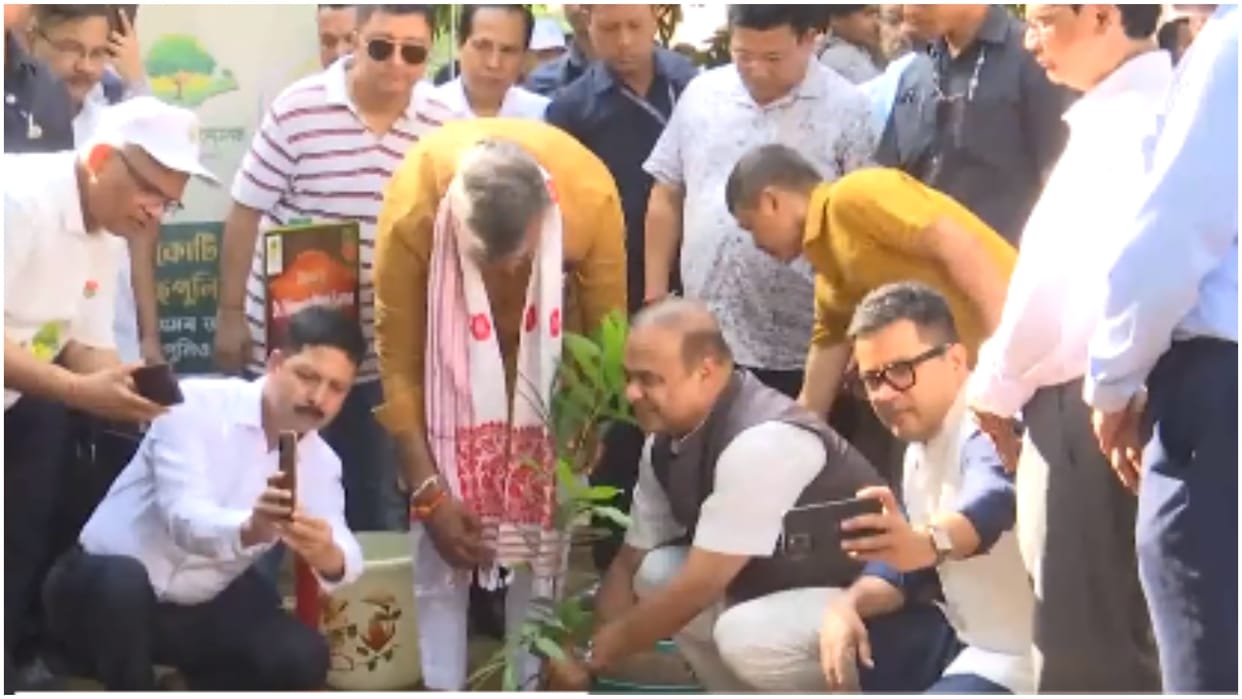 Briksha Andolan chief minister Himanta Biswa Sarma and central minister Prahlad Joshi