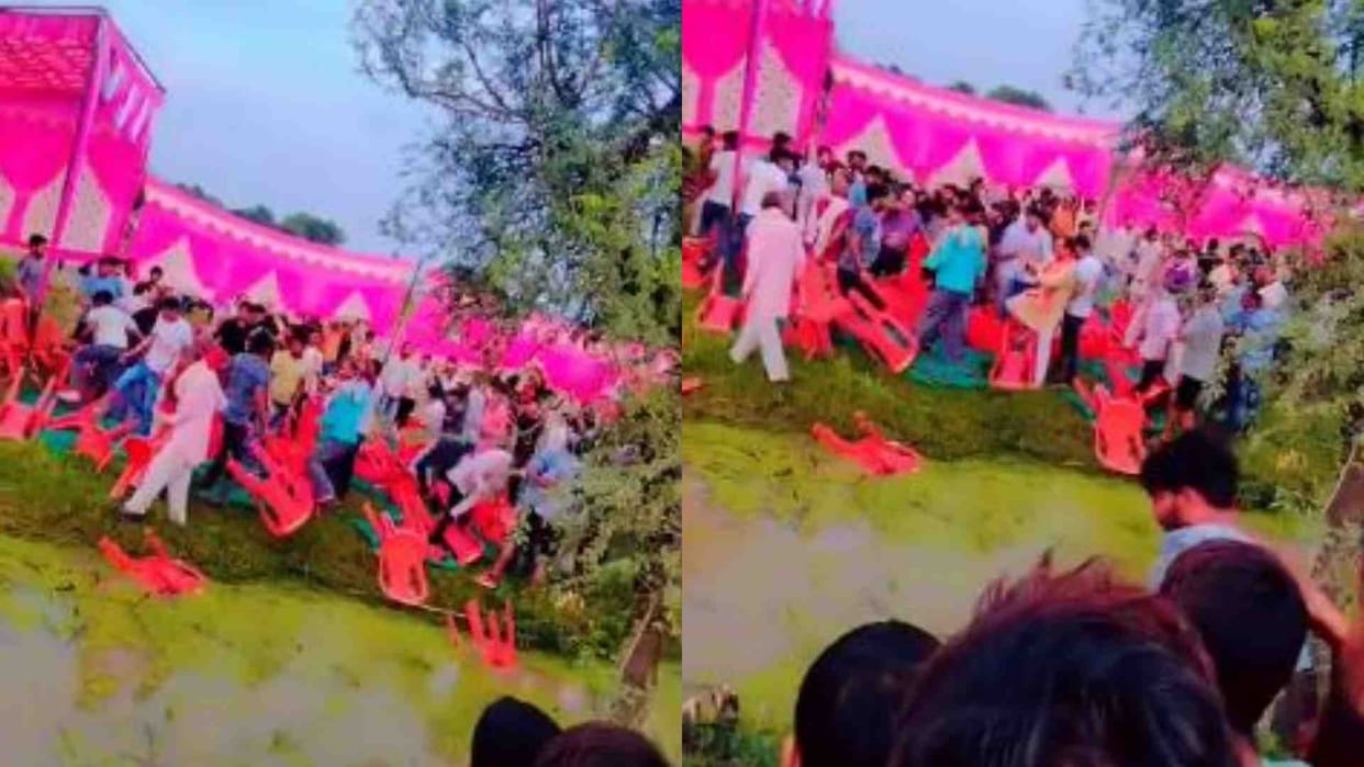 Uproar in chair race competition in Bharatpur Nadbai Assembly