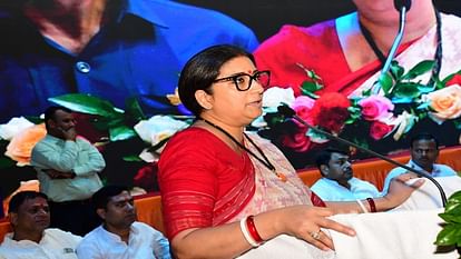 Smriti Irani ask Gandhi family should tell why Congressmen not proud of standing under the national flag