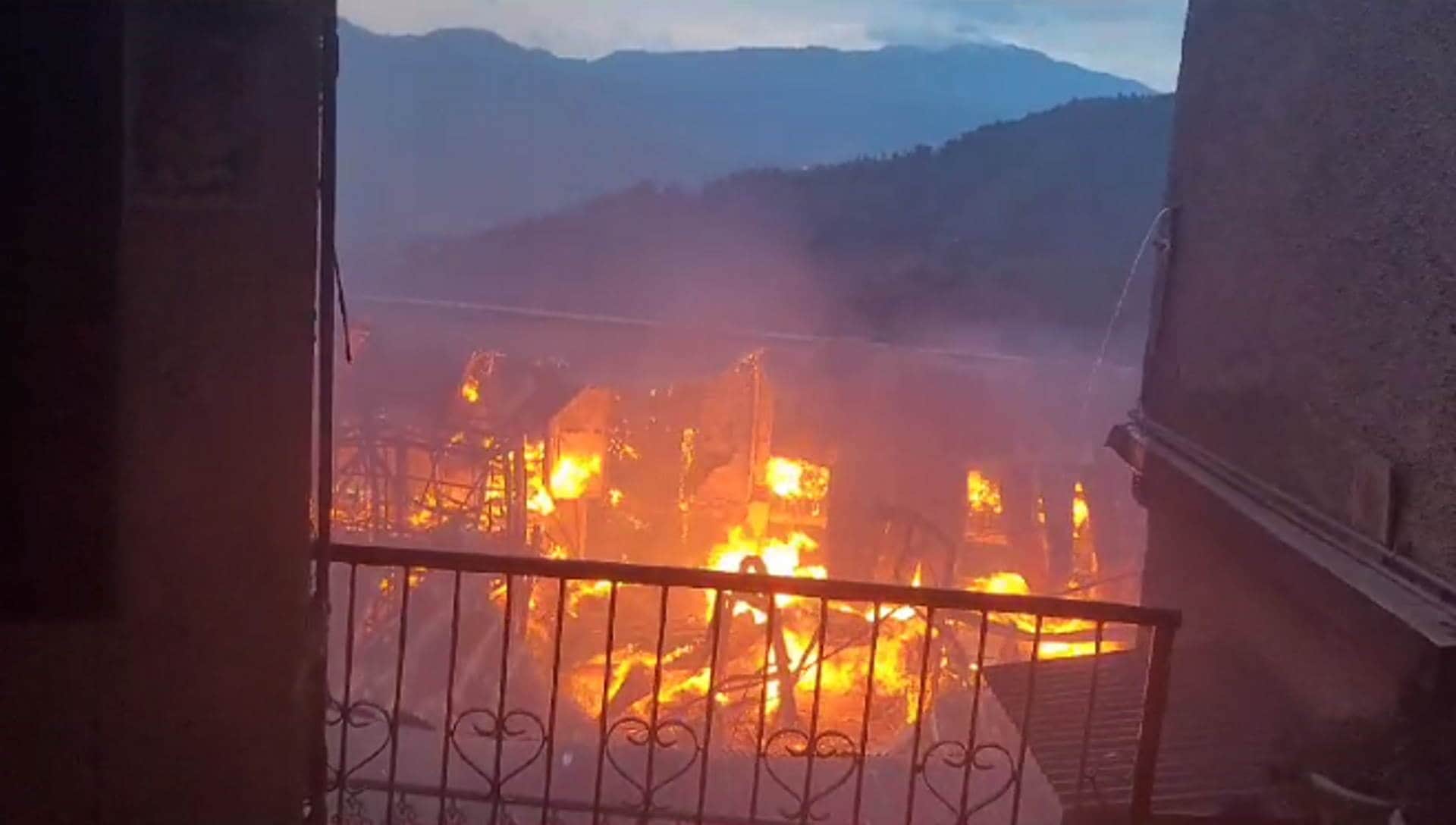 Mussoorie Fire News Fire breaks out at The Rink hotel Mussoorie vehicles burnt Watch photos