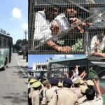 पुलिस गुर्जर समाज के लोगों को लेकर जाते हुए