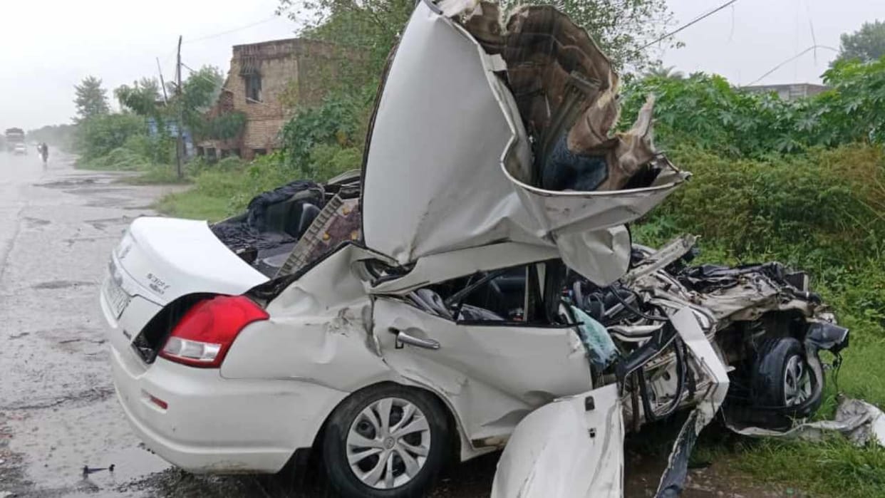 Three people died in road accident in Gurdaspur of Punjab