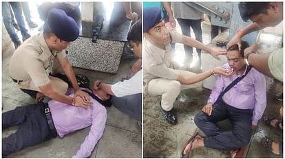 Mumbai: RPF constable came as an angel, saved the life of a person suffering from heart attack. Mumbai: RPF cop saves passenger's life at Kurla station by giving CPR