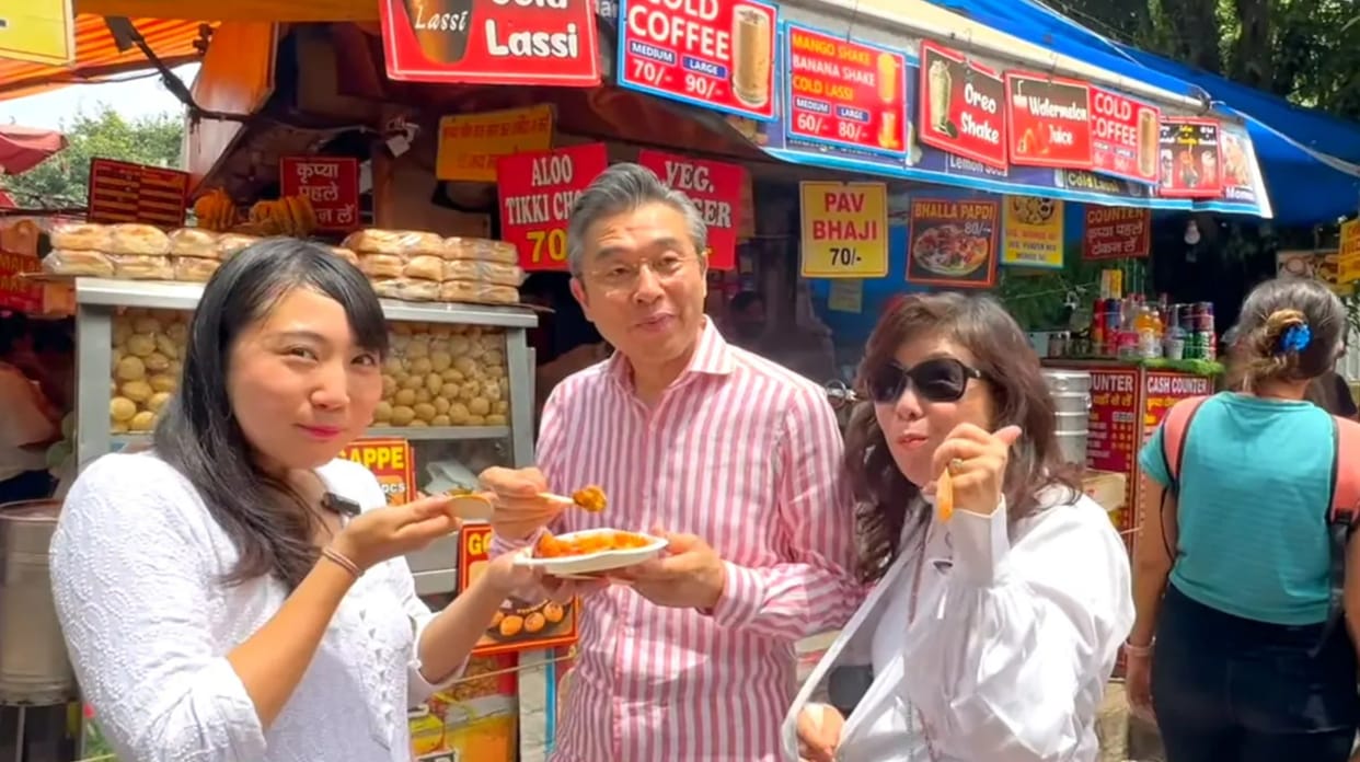 Japanese Ambassador to India Hiroshi Suzuki visited the bustling Sarojini Nagar market in New Delhi