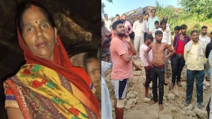 woman died after being buried under debris after mud wall of her house collapsed in Mainpuri