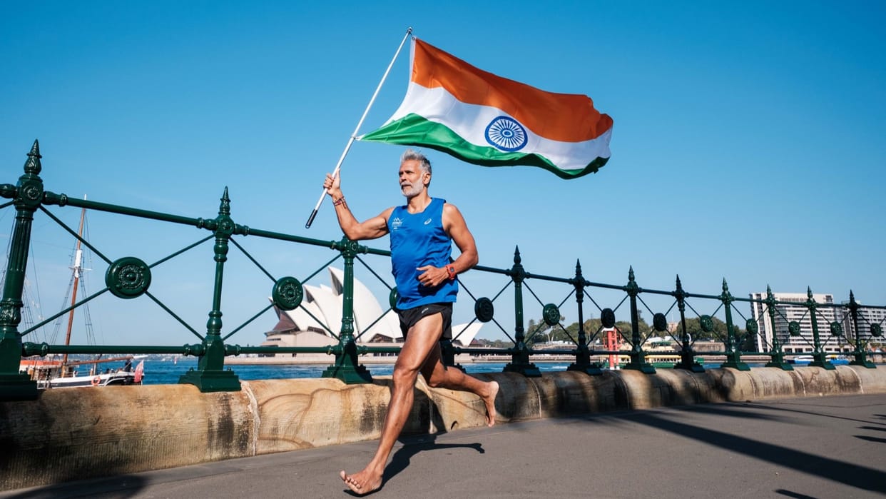 Actor Milind Soman has completed his latest feat running the iconic 42-kilometer course at Sydney Marathon