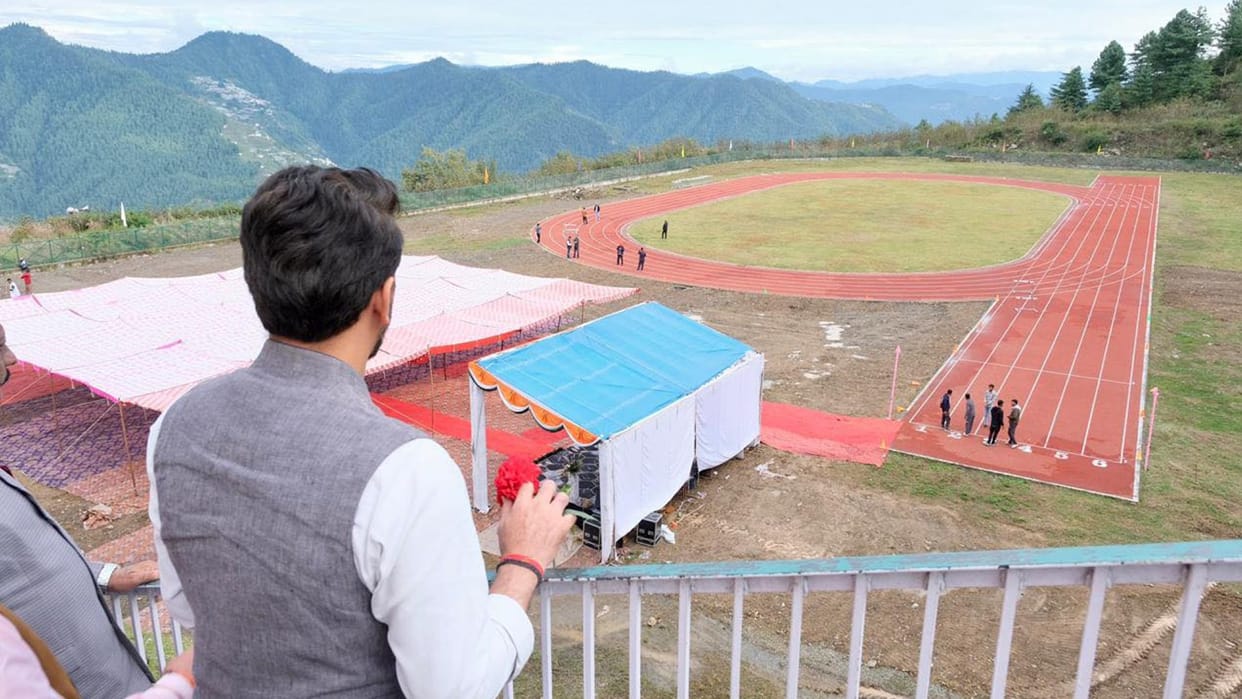himachal Pradesh first six lane Synthetic Athletic Track started in Shillaru Shimla
