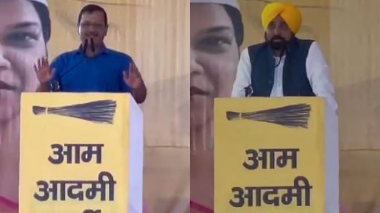 Politics Two CM of AAP reached Rewa CM Mann says Every year even trees change their leaves this time change go