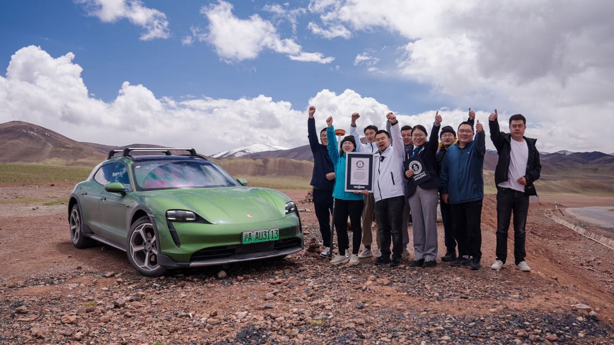 This car makes new Guinness World Record title for greatest altitude change by an electric car
