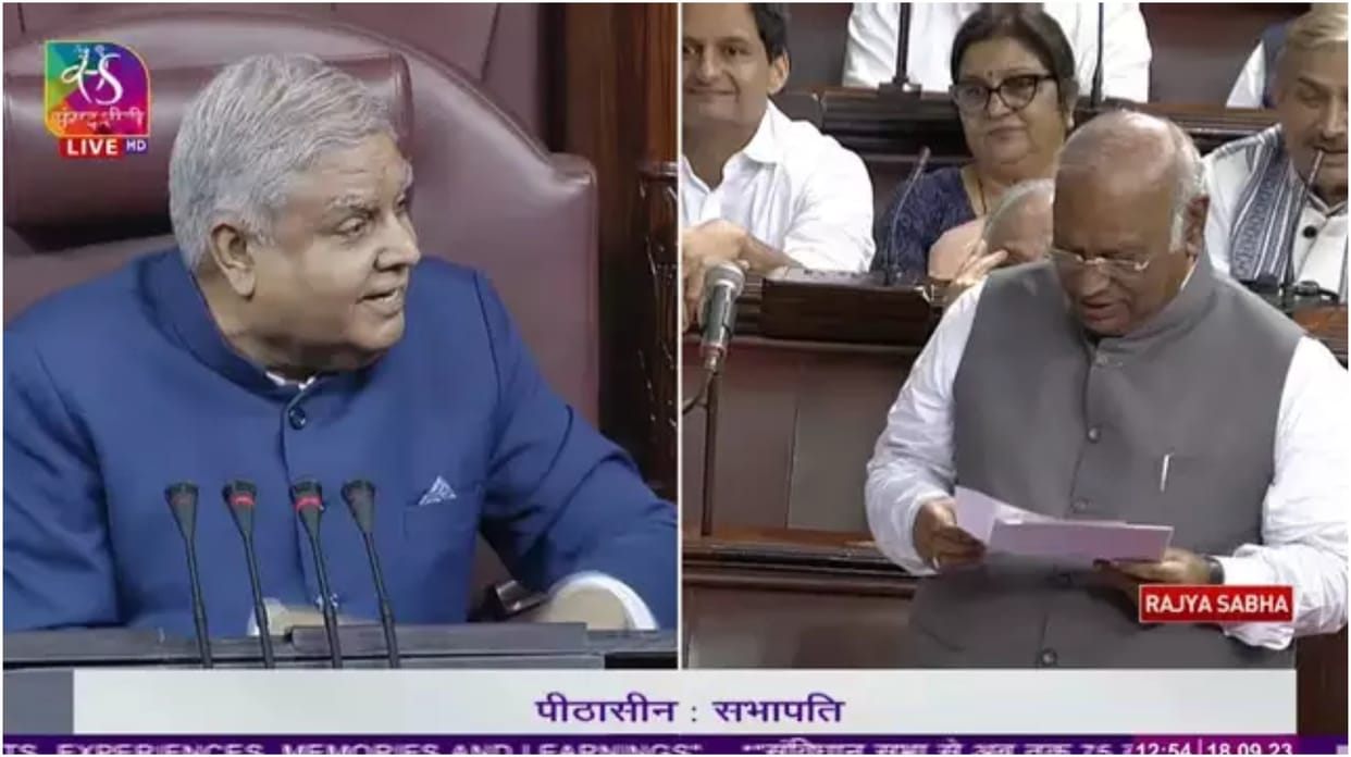 Jagdeep Dhankhar Hits Out on Opposition leader kharge In Rajya Sabha