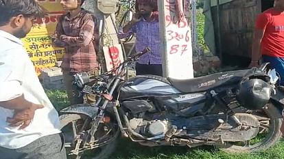 bike rider son died while Father and companion seriously injured in collision with tanker in Agra