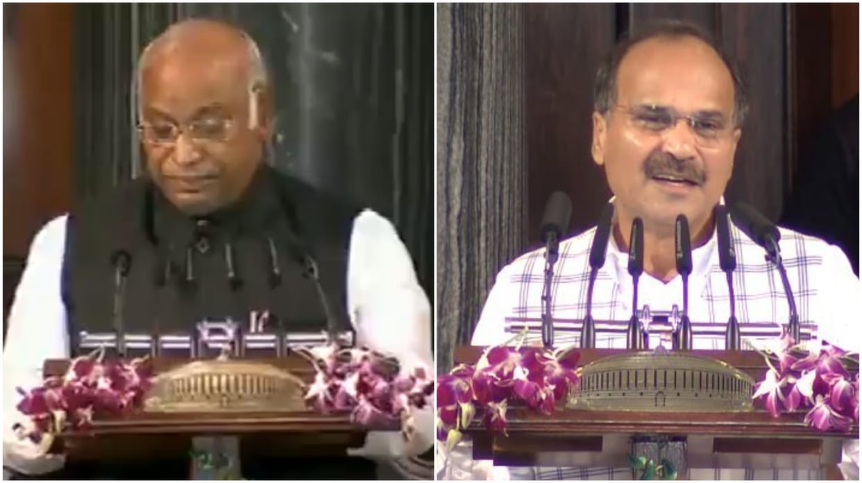 Opposition leader addresses MPs in Central Hall of Parliament
