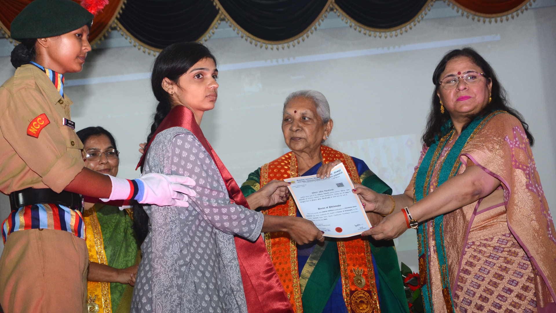 11 meritorious people got gold medals, 25 researchers got PhD degrees