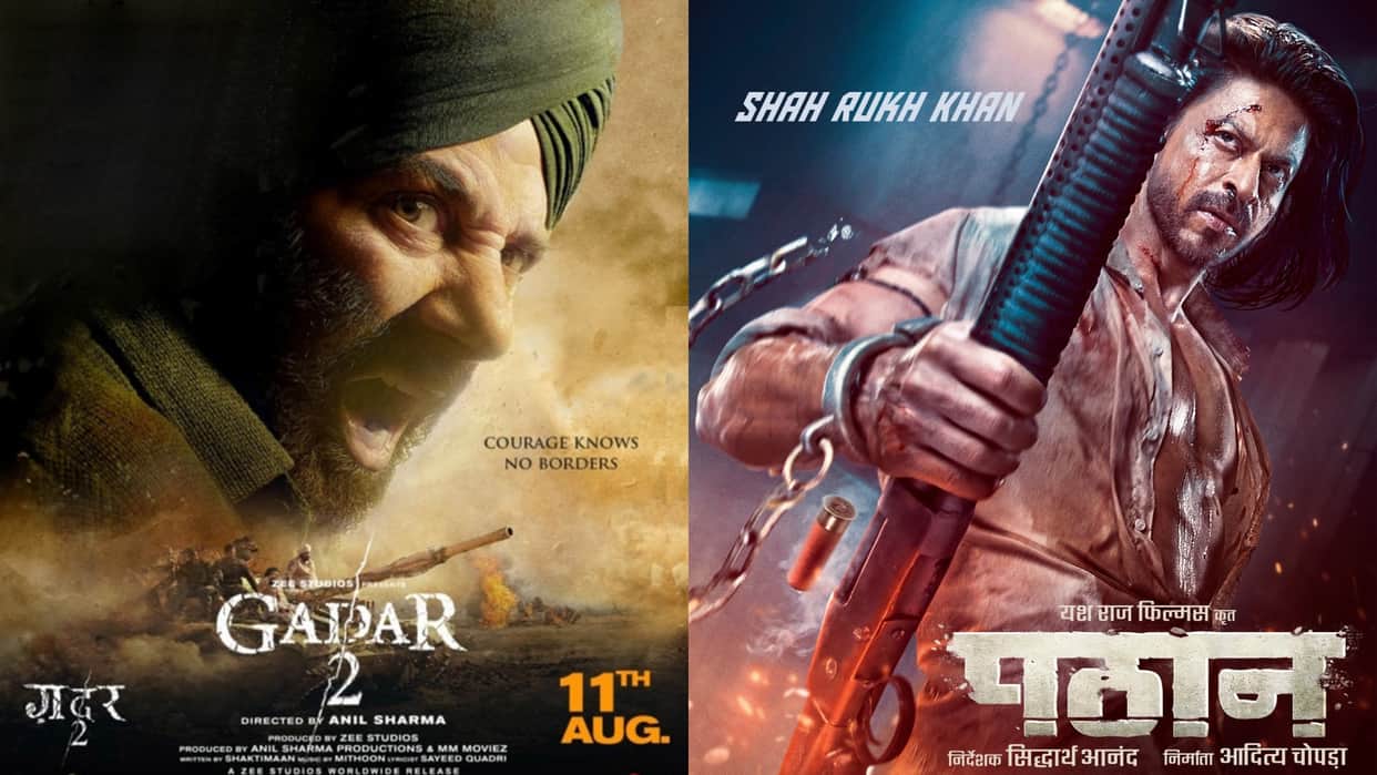 Gadar 2 to become biggest hindi film soon leads at domestic box office collection with Pathaan on 40th day