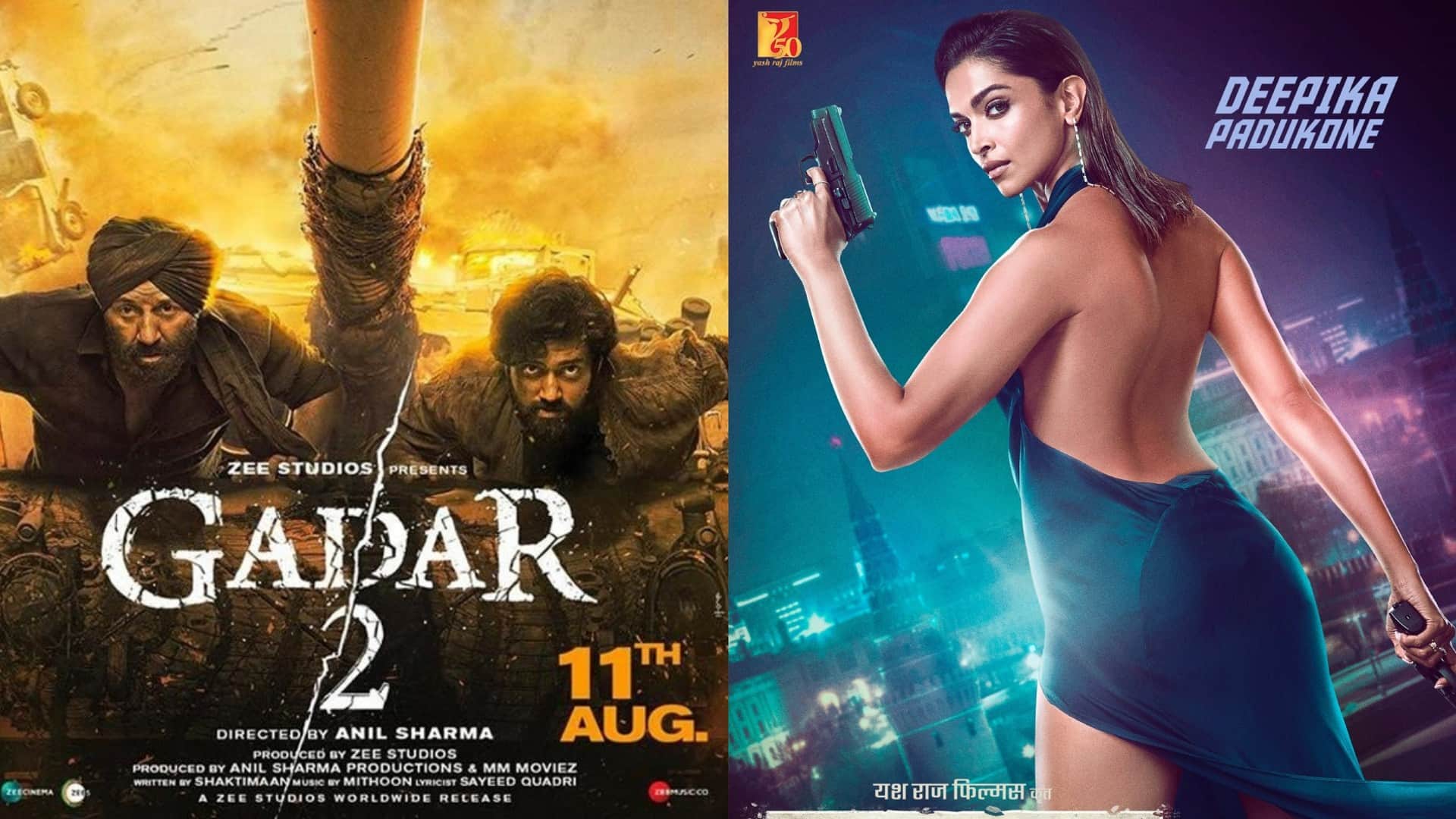 Gadar 2 to become biggest hindi film soon leads at domestic box office collection with Pathaan on 40th day