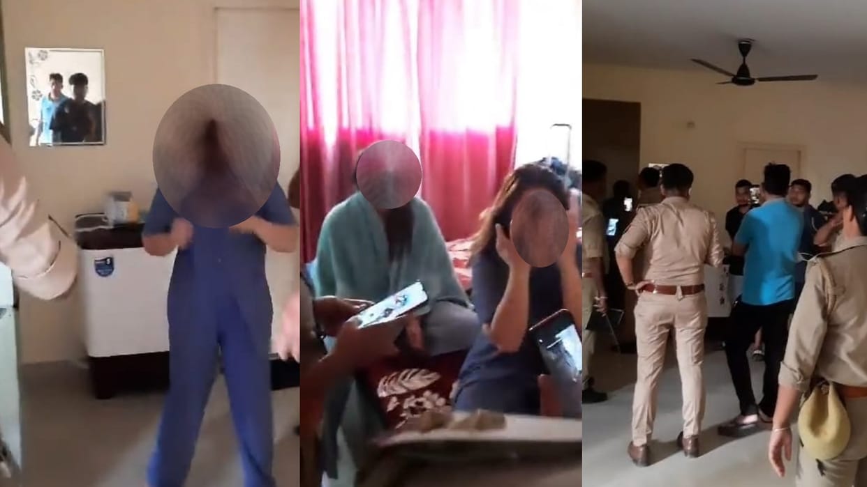 A sex racket was running in a apartment in Lucknow.