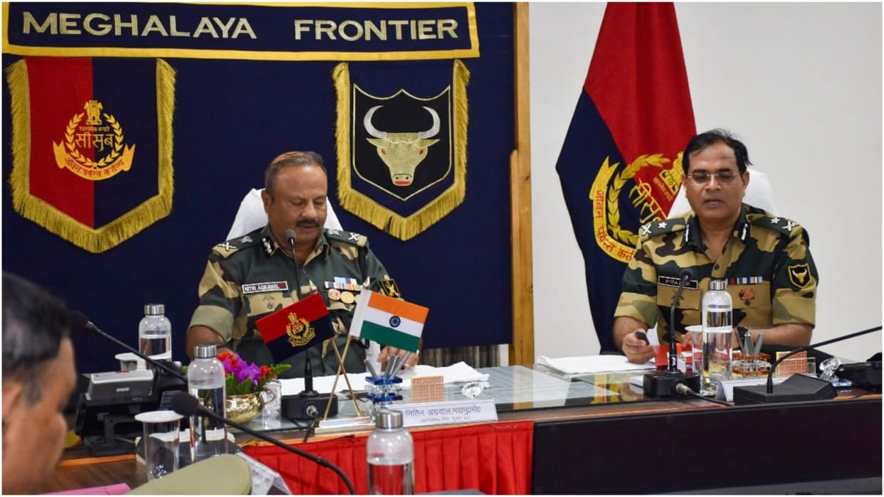 BSF Director General reached Frontier BSF Headquarters Shillong on a two-day visit.