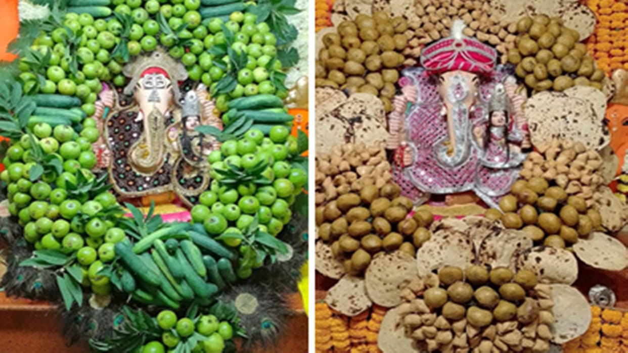 Ujjain News 10 armed Ganesha is seated in Chakratirtha crematorium