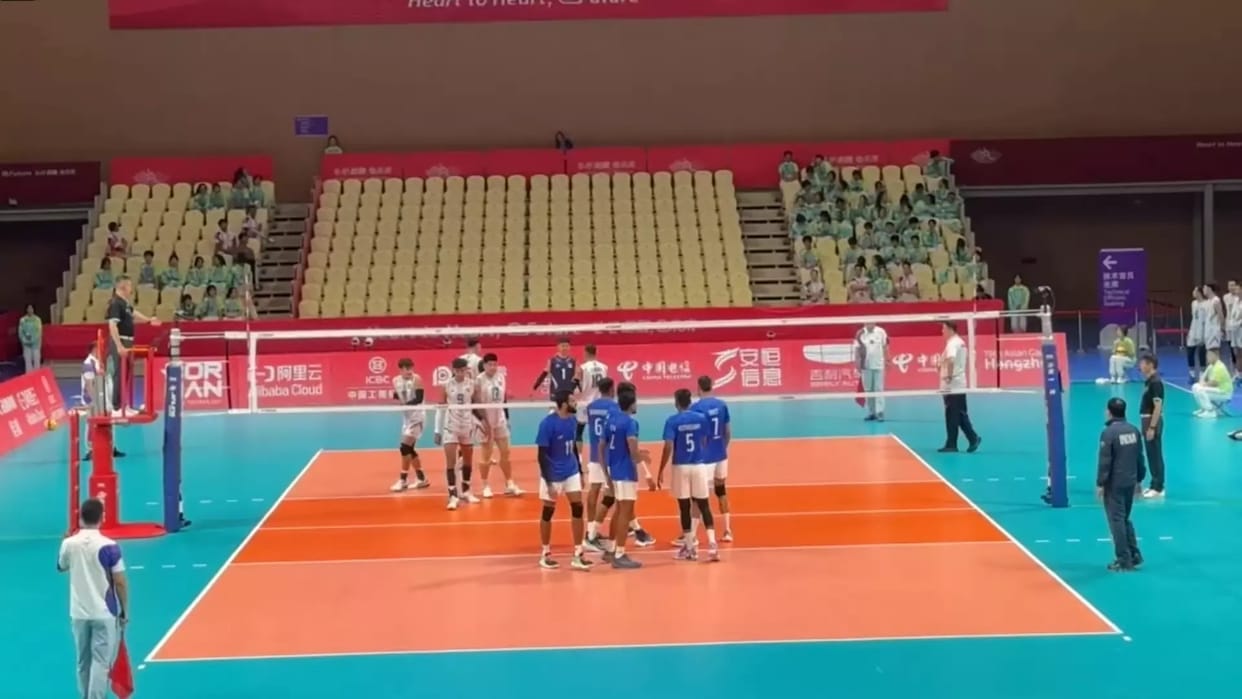 Asian Games Indian mens team made a winning start in volleyball defeated Cambodia 3-0 in the first match