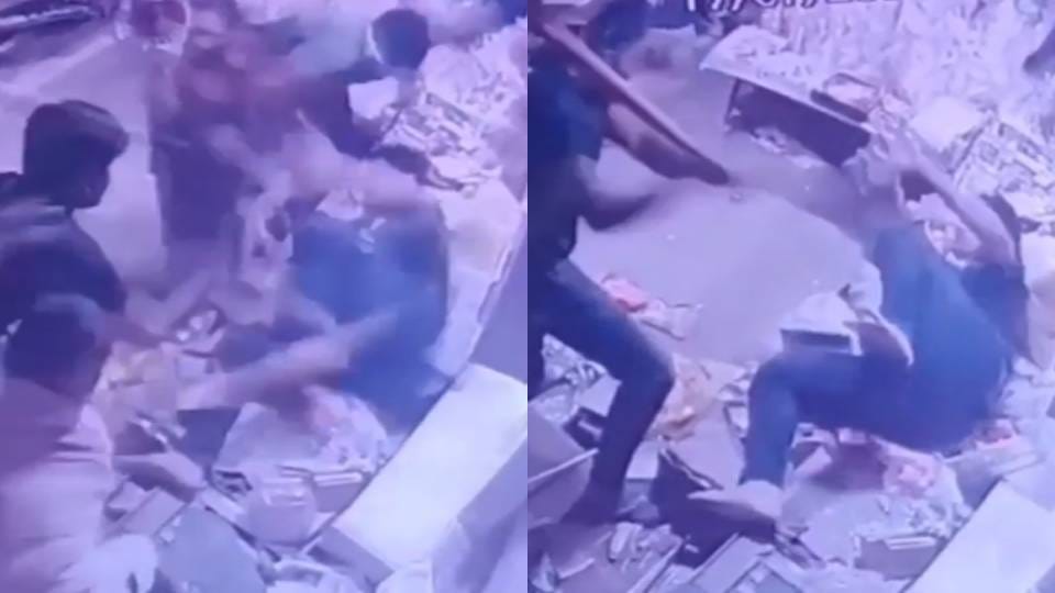 bullies chased young man and beat him with sticks In Agra
