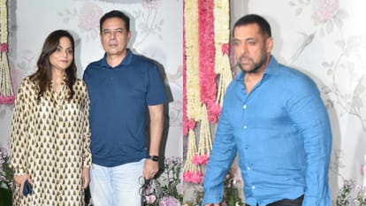 Tiger 3 Actor Salman Khan reached Arpita House with Maharashtra Cm Eknath Shinde For Ganpati Darshan