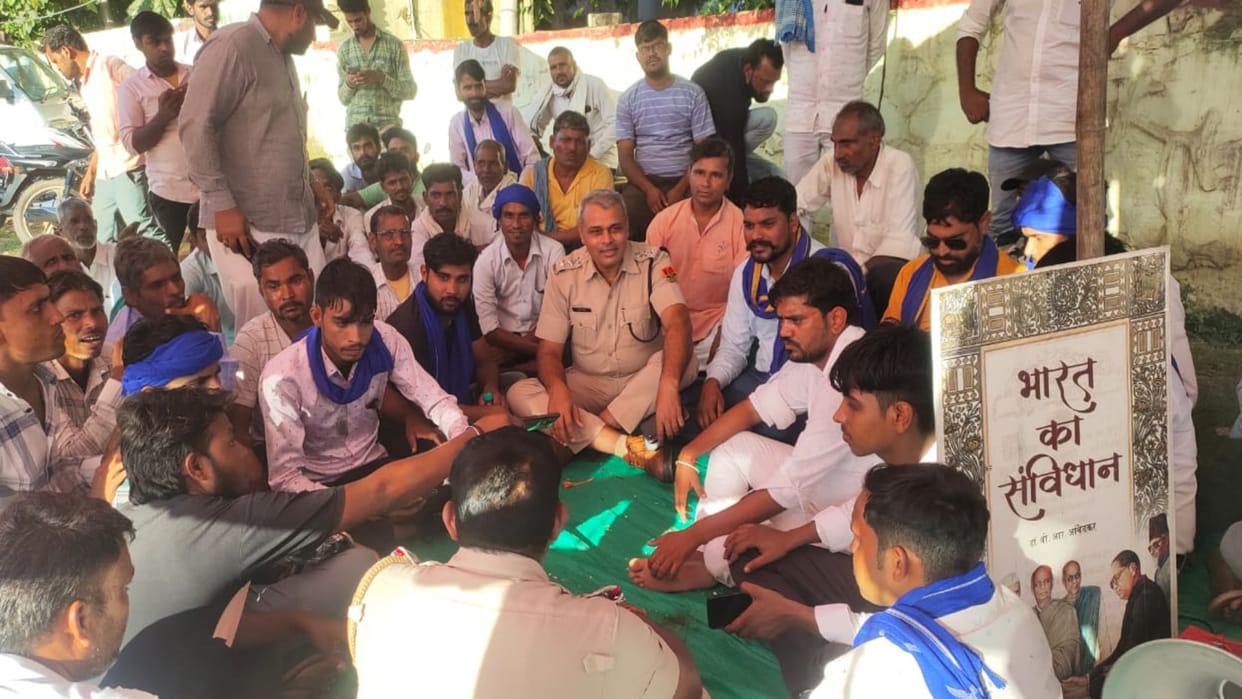 Alwar Protest against increasing atrocities on Dalits in Rajgarh Bhim Sena Strike