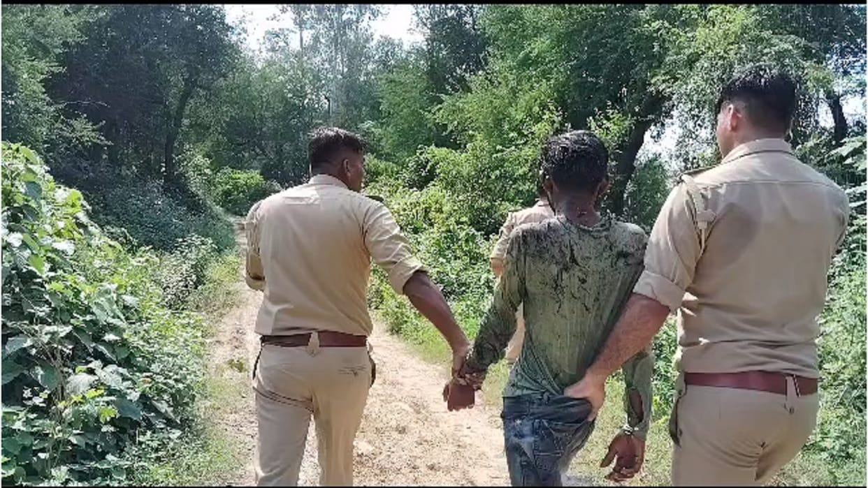 The accused escaped from police custody in molestation case in Bijnor, then arrested