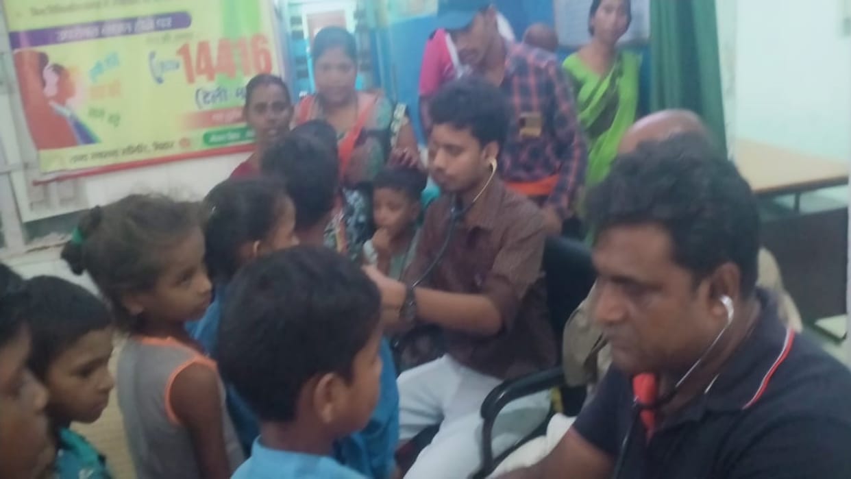Children's health deteriorated due to albendazole and filariaal medicine at Akbarpur Primary School in Nalanda