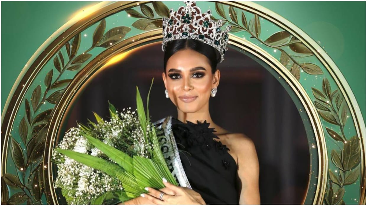 Miss Universe Pakistan winner Erica Robin Caretaker Prime Minister against Miss Universe