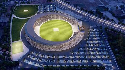 PHOTOS: Damru shaped pavilion, Belpatra at the entrance, Trishul shaped lights Ganjari Stadium is amazing