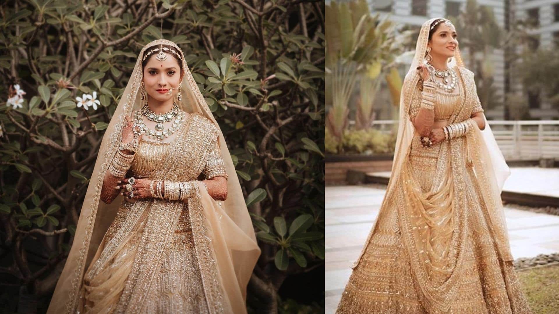 Golden Lehenga for wedding latest Lehenga collection for bride to be