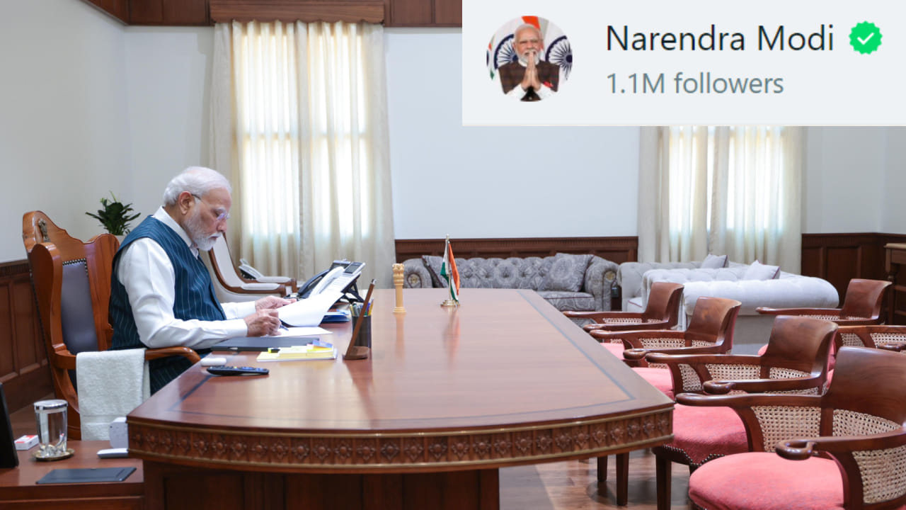 PM Modi WhatsApp Channel crosses 1 million followers in a day number continuously increasing
