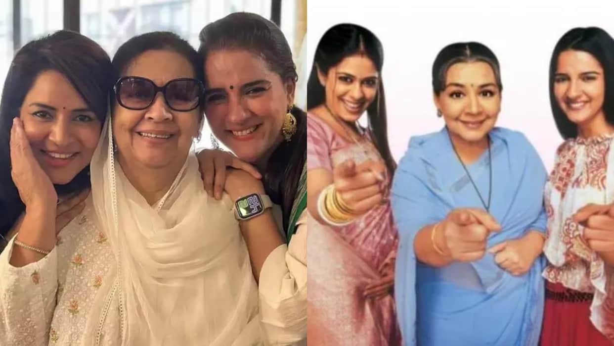 Shararat stars simple kaul and shruti seth reunite at farida jalal home for ganesh chaturthi