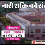 नारी शक्ति वंदन अधिनियम संसद से पारित।