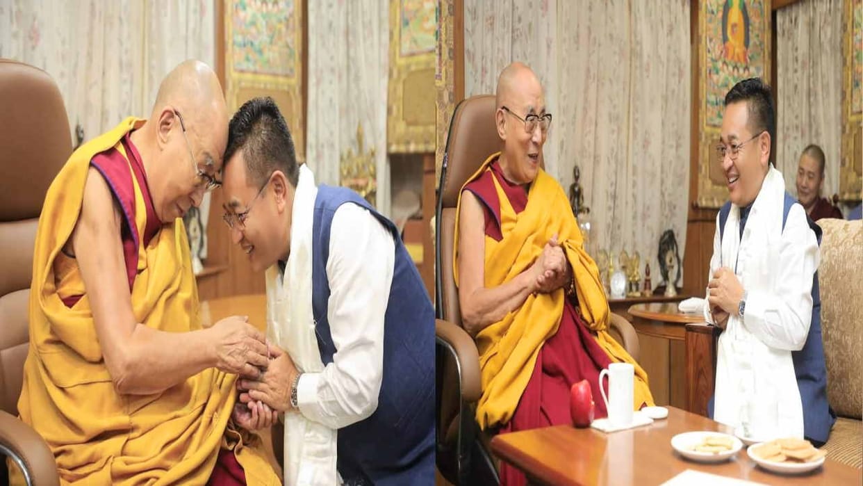 Sikkim Chief Minister met religious leader Dalai Lama, took blessings