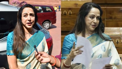 Tamannaah Bhatia Divya Dutta Hema Malini Mimi Chakraborty Visit New Parliament Laud Womens Reservation Bill