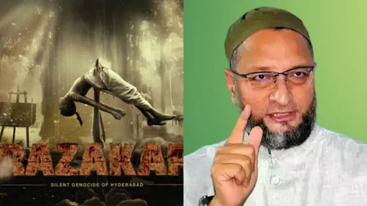 BRS MLC K Kavitha and AIMIM Asaduddin owaisi reaction on Razakar teaser