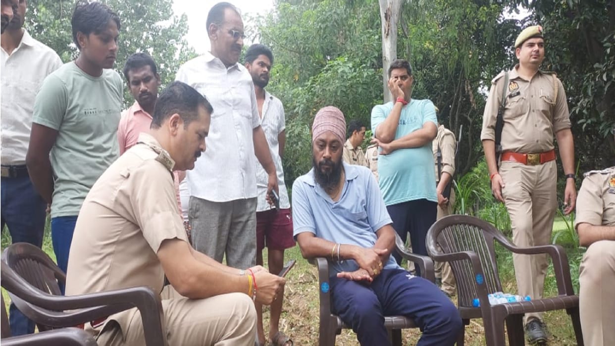 Mischievous elements vandalized the statue of Lord Narasimha Dev in Bijnor