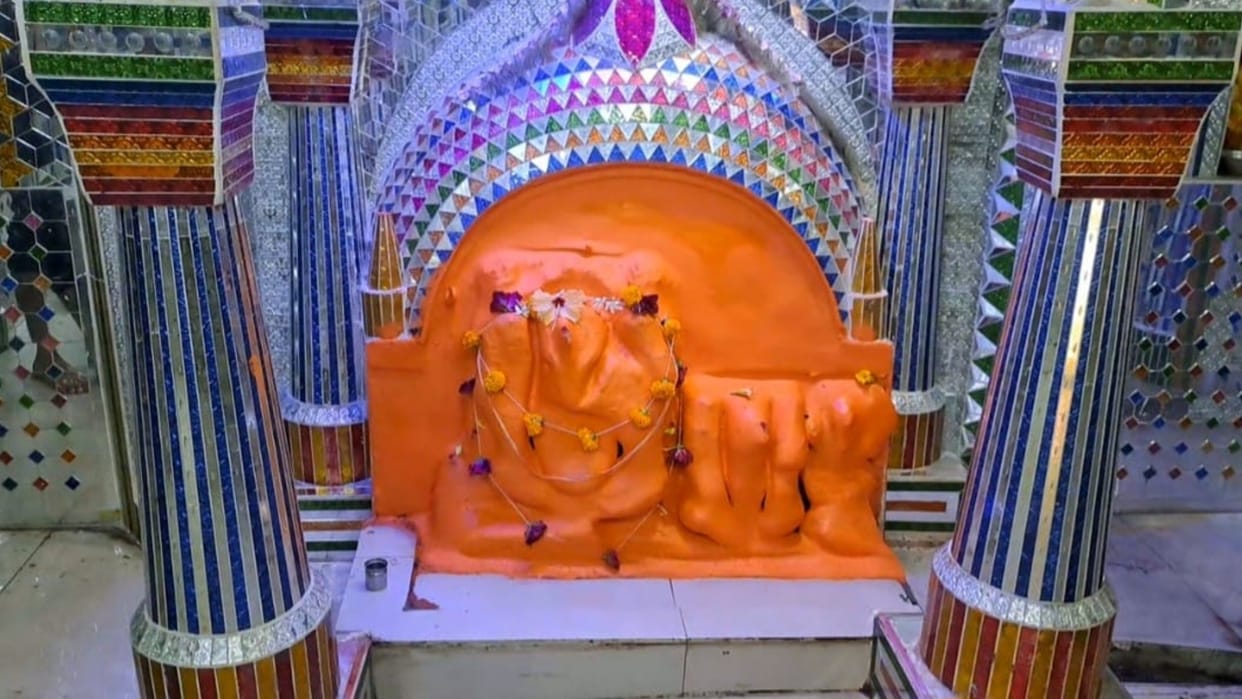 Sagar: Ganesh idol is located in the octagonal temple which has come out of the ground