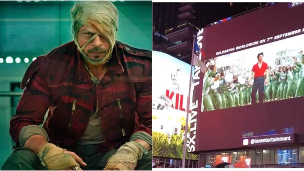 Shah Rukh Khan responds seeing Jawan promo on New York Times Square says Love to everyone that made this