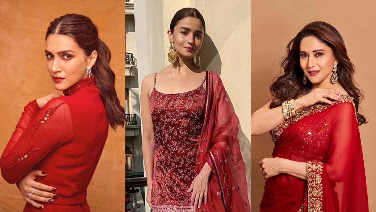 Karwa Chauth 2023 red colour trendy outfit for Karwa Chauth