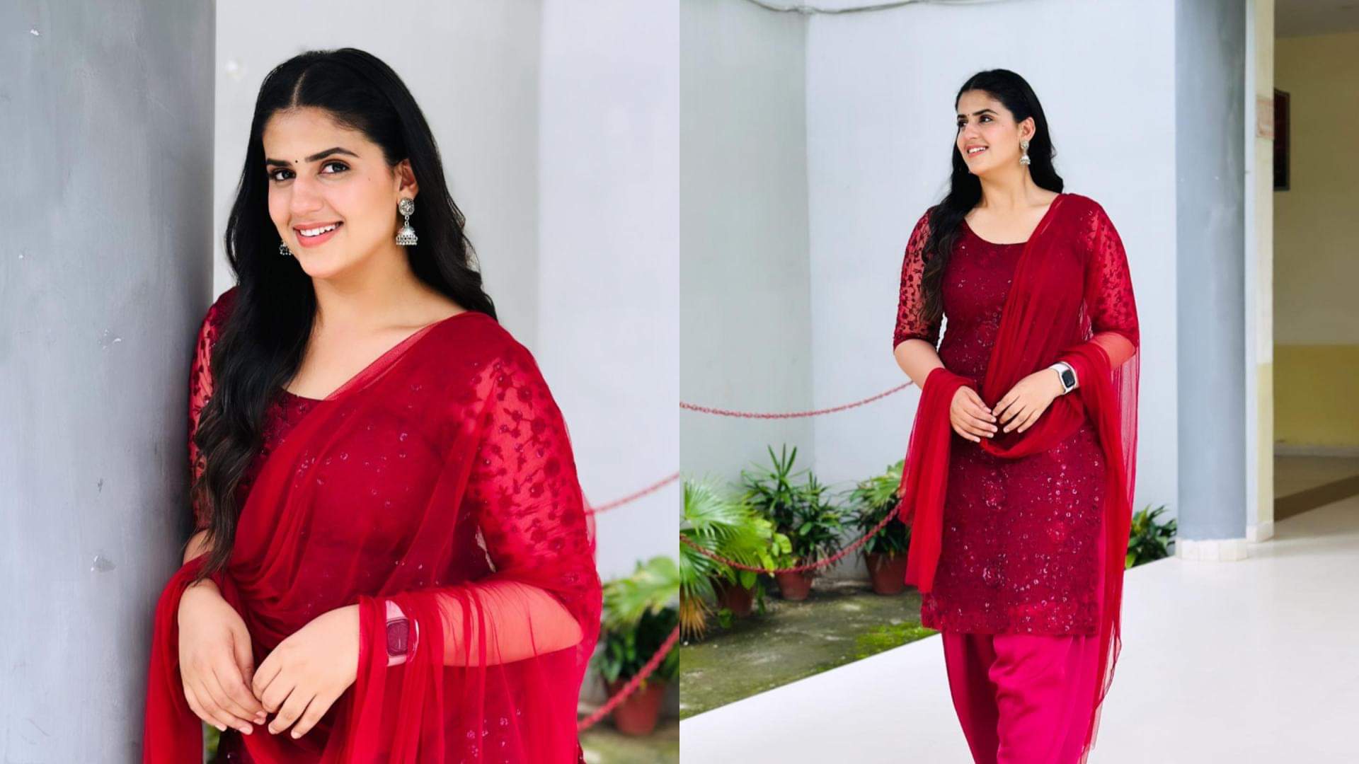 Karwa Chauth 2023 red colour trendy outfit for Karwa Chauth